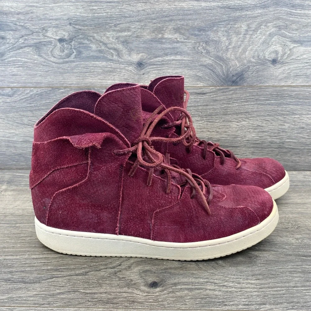Jordan Westbrook 0.2 High Top Mens 10 Bordeaux Suede Reptile Texture 854563-601